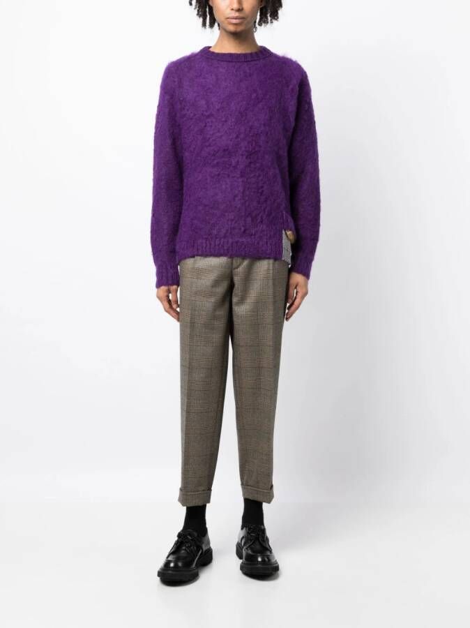 Kolor Geruite pantalon Bruin