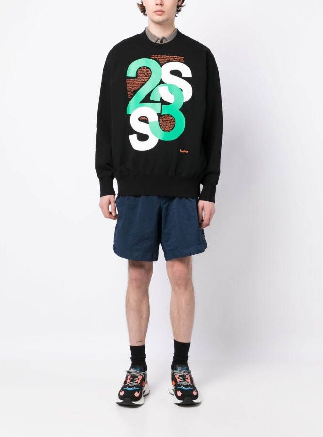 Kolor Sweater met print Zwart