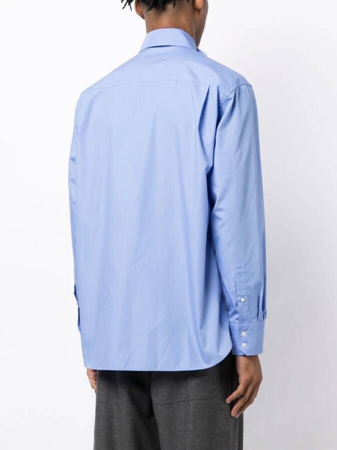 Kolor Overhemd met patchwork Blauw