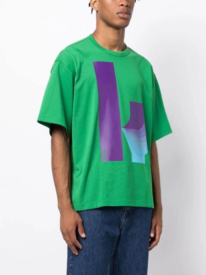 Kolor T-shirt met logoprint Groen