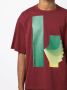 Kolor T-shirt met logoprint Rood - Thumbnail 5