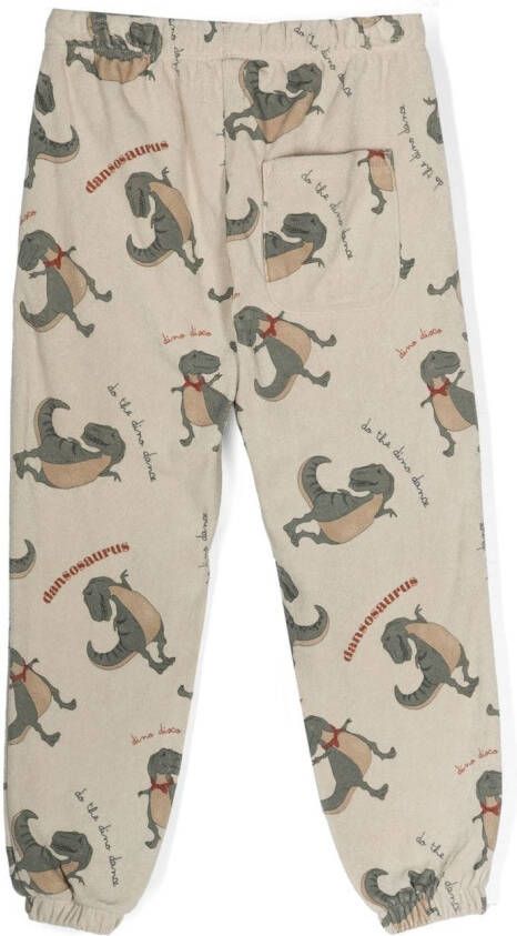 Konges Sløjd Trainingsbroek met grafische print Beige