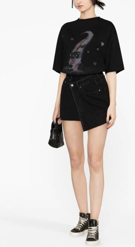 Ksubi Denim mini-rok Zwart