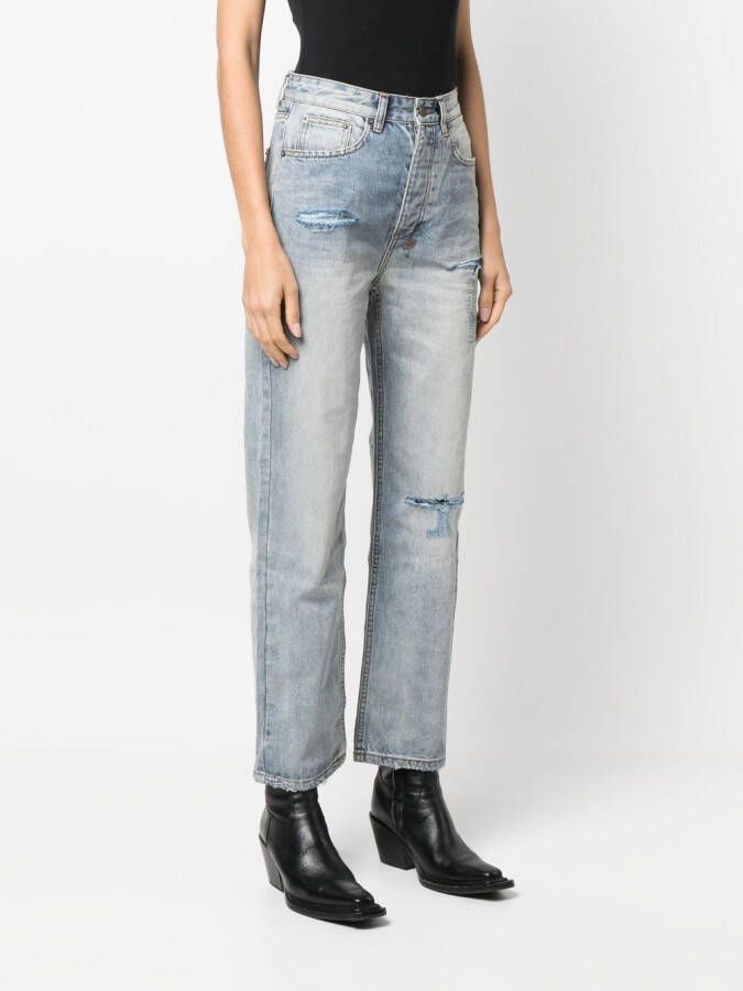 Ksubi Gerafelde jeans Blauw