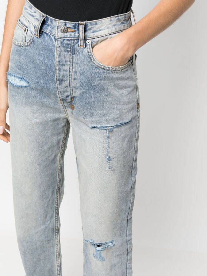 Ksubi Gerafelde jeans Blauw