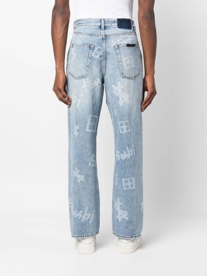Ksubi Jeans met grafische print Blauw