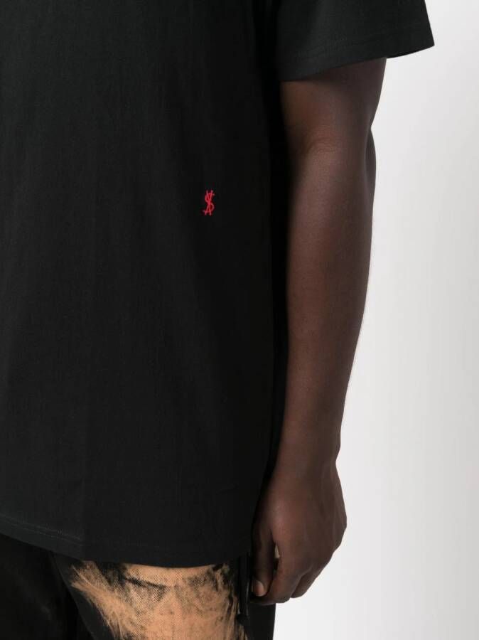 Ksubi T-shirt met geborduurd logo Zwart