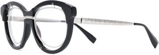 Kuboraum Bril met metallic montuur Zwart
