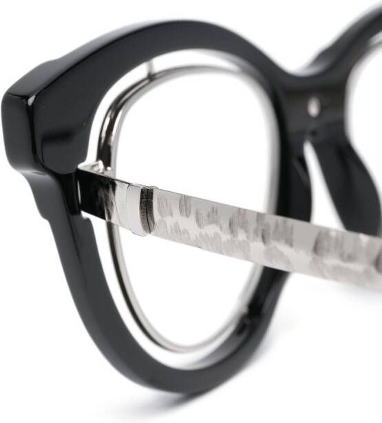 Kuboraum Bril met metallic montuur Zwart
