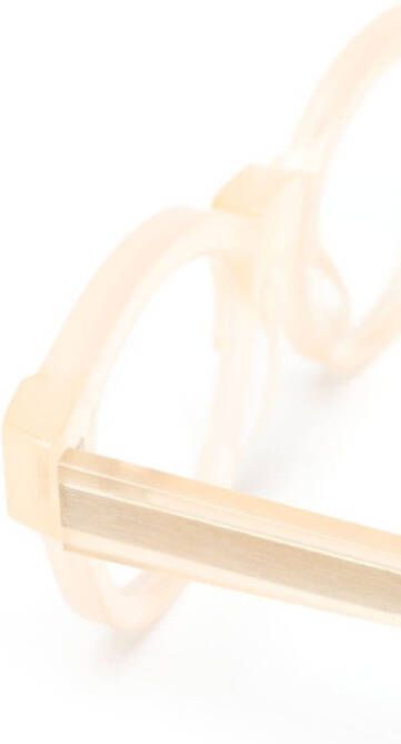 Kuboraum Bril met vierkant montuur Beige