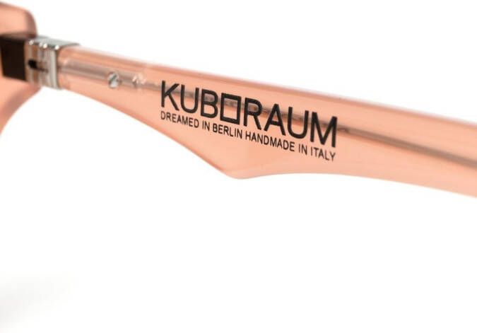 Kuboraum Bril met vierkant montuur Roze