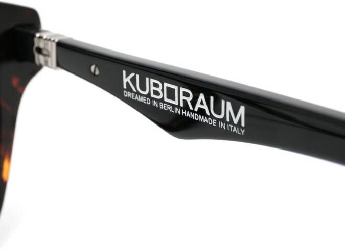 Kuboraum Bril met vierkant montuur Bruin