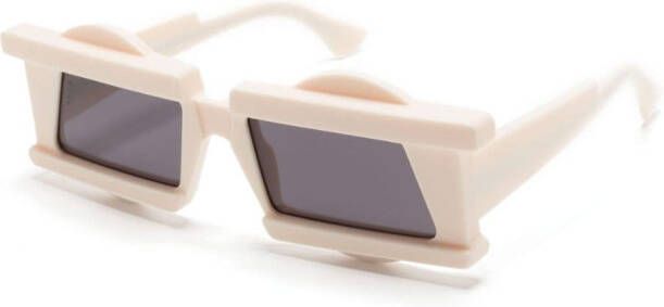 Kuboraum X20 zonnebril met geometrisch montuur Wit