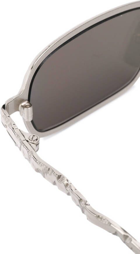 Kuboraum zonnebril met rechthoekig montuur Zilver