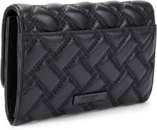 Kurt Geiger London Kensington Chain gewatteerde clutch Zwart