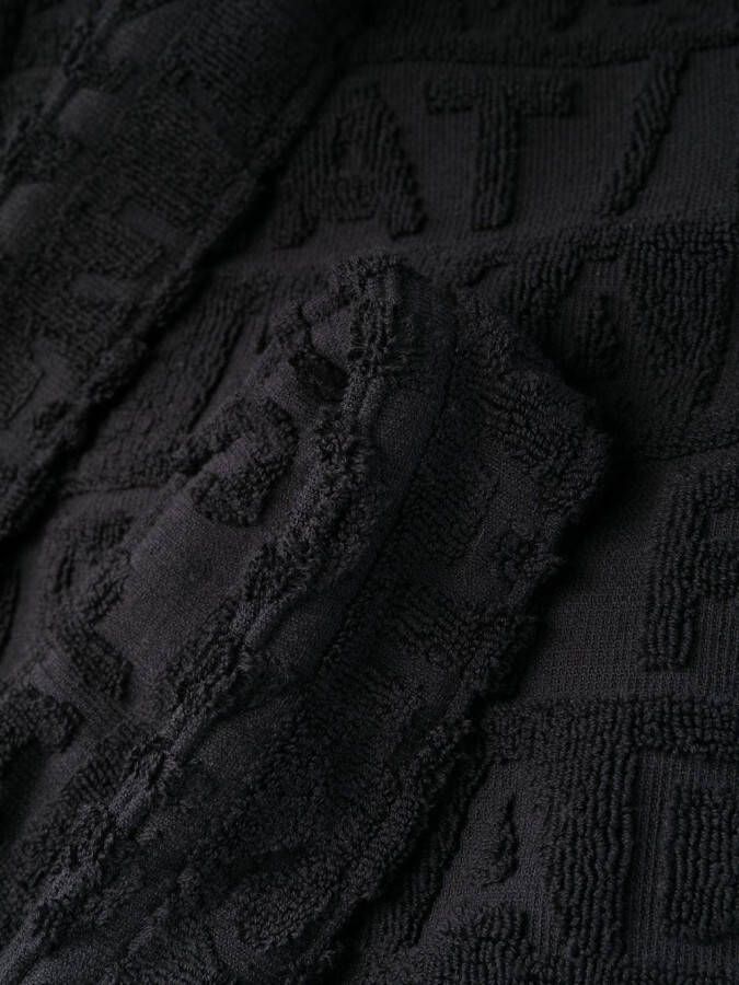 Kvadrat x Raf badjas met reliëf logo Zwart