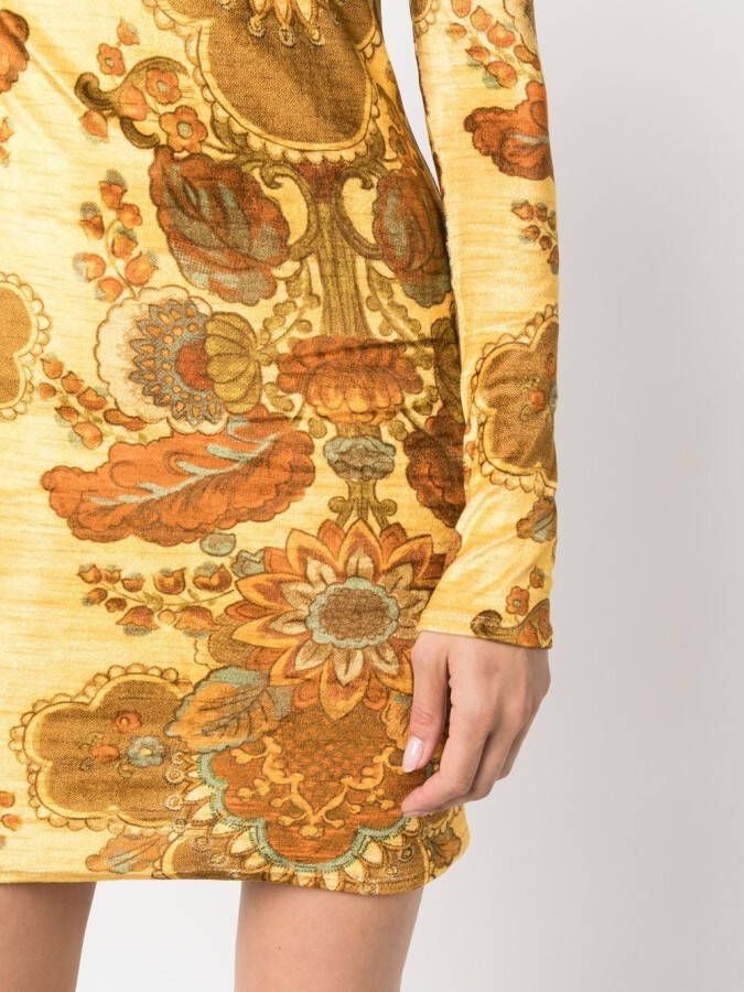 Kwaidan Editions Jurk met print Geel