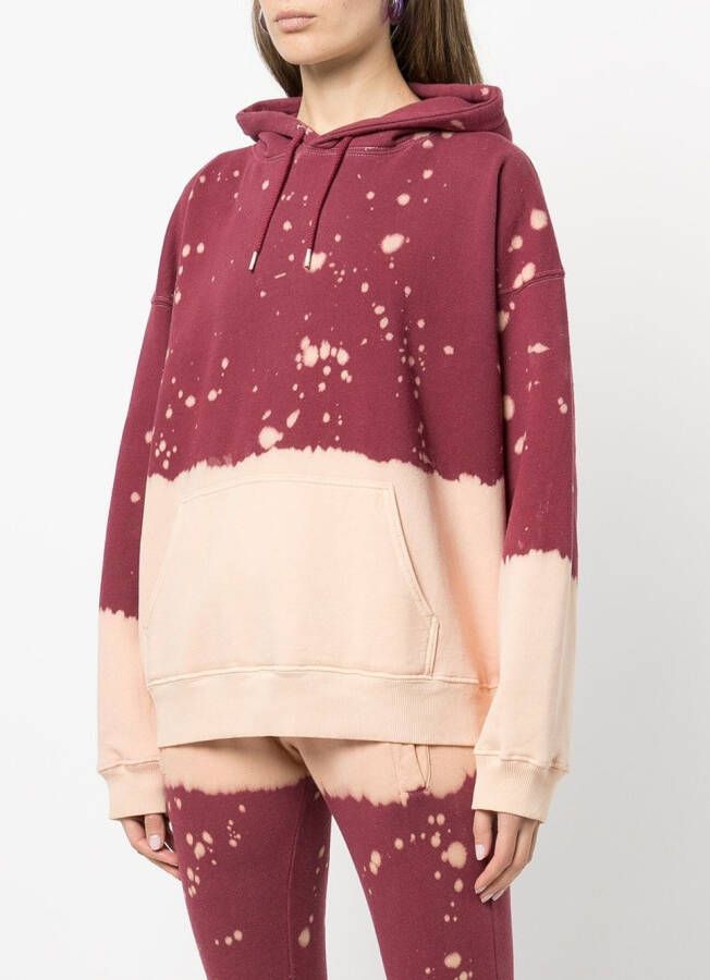 La Detresse Hoodie met tie-dye print Rood