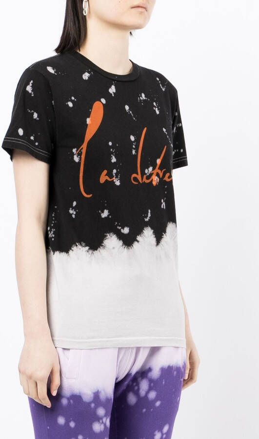 La Detresse T-shirt met logoprint Zwart