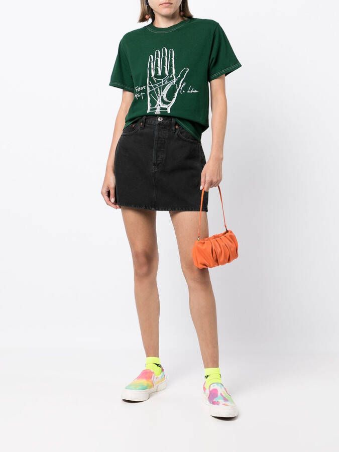 La Detresse T-shirt met print Groen