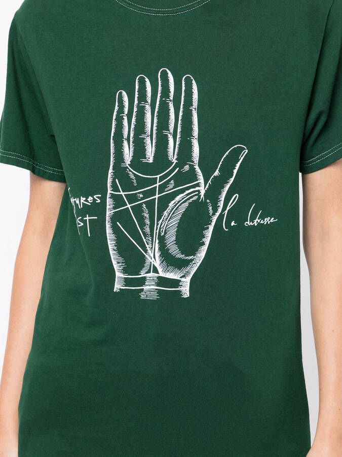 La Detresse T-shirt met print Groen
