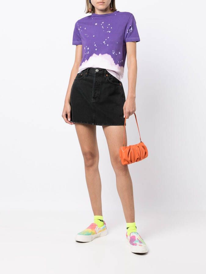 La Detresse T-shirt met tie-dye print Paars