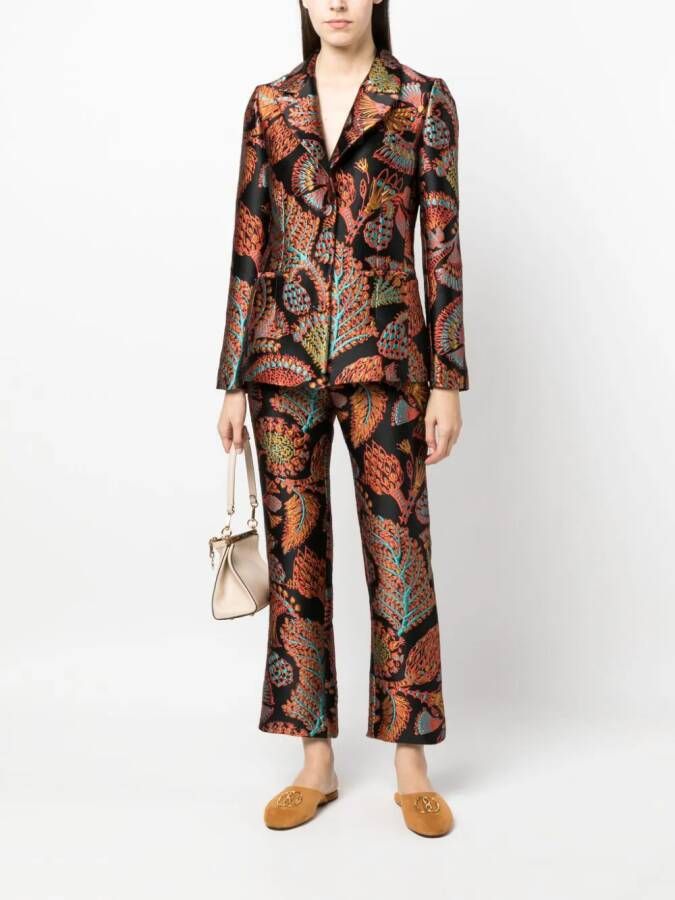La DoubleJ Blazer met enkele rij knopen Zwart