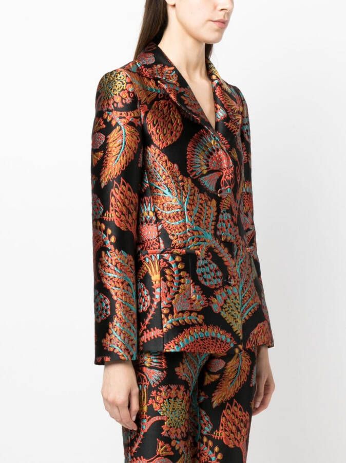 La DoubleJ Blazer met enkele rij knopen Zwart
