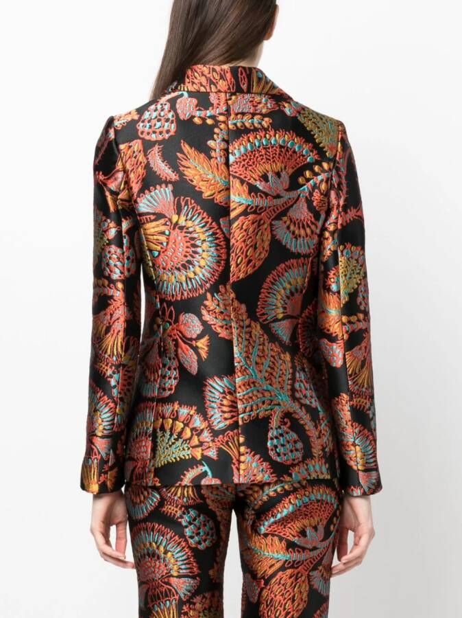 La DoubleJ Blazer met enkele rij knopen Zwart