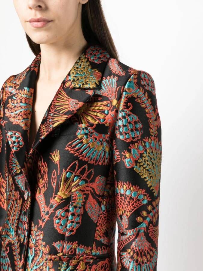 La DoubleJ Blazer met enkele rij knopen Zwart