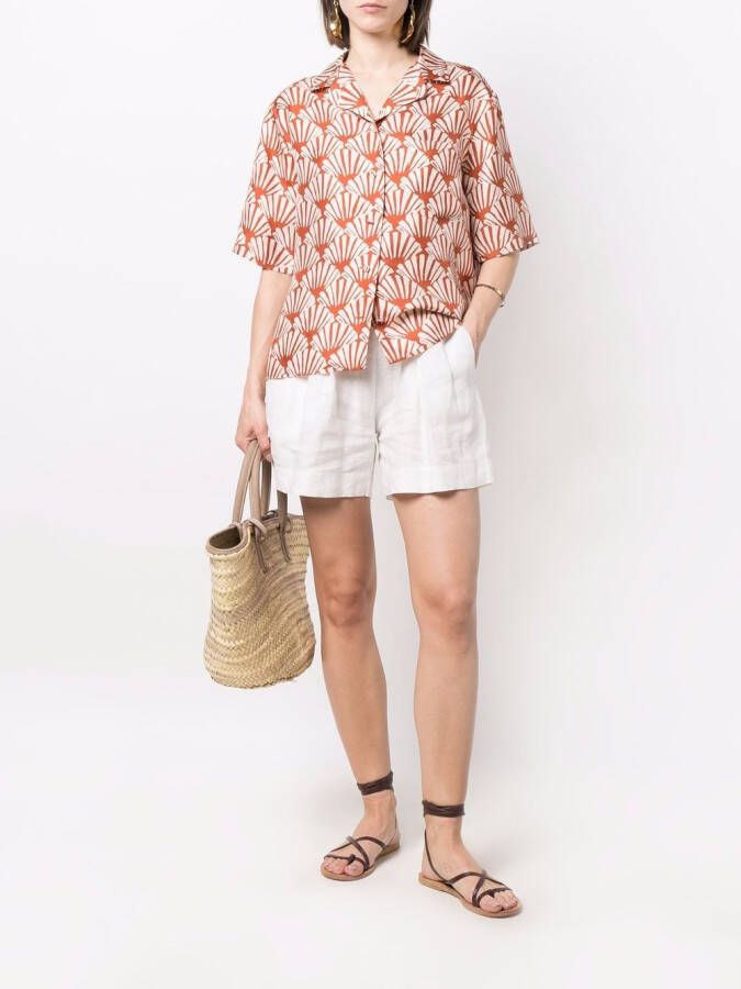 La DoubleJ Blouse met print Beige