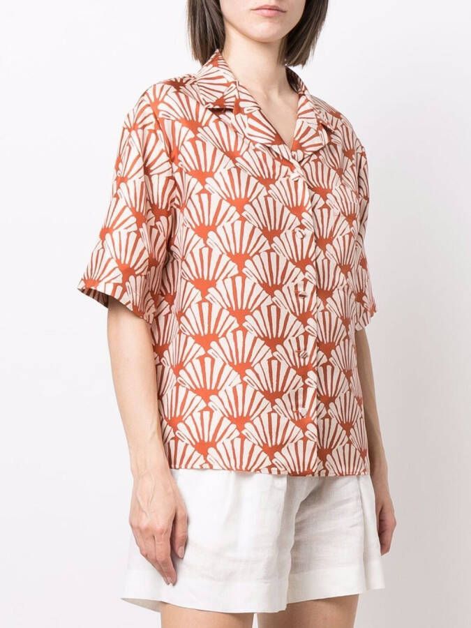 La DoubleJ Blouse met print Beige
