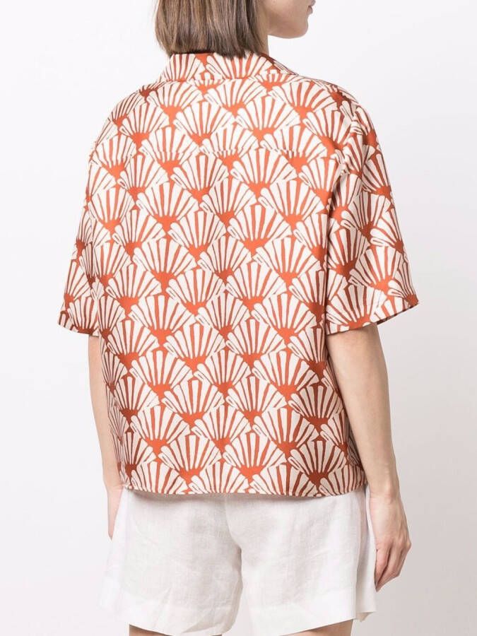 La DoubleJ Blouse met print Beige