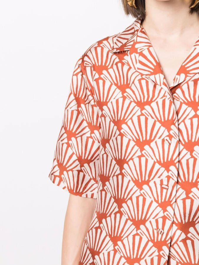 La DoubleJ Blouse met print Beige