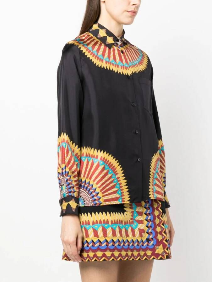 La DoubleJ Blouse met print Zwart