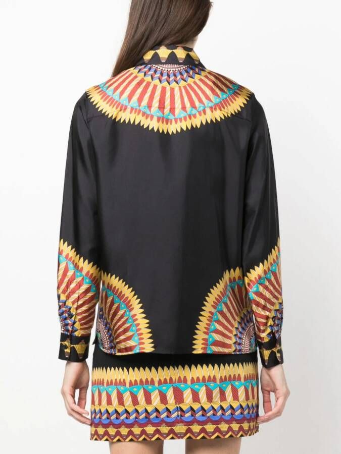 La DoubleJ Blouse met print Zwart