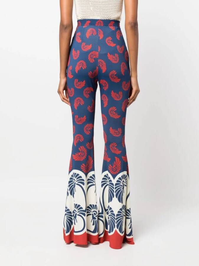 La DoubleJ Broek met grafische print Blauw