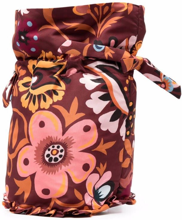 La DoubleJ Bucket-tas met bloemenprint Oranje