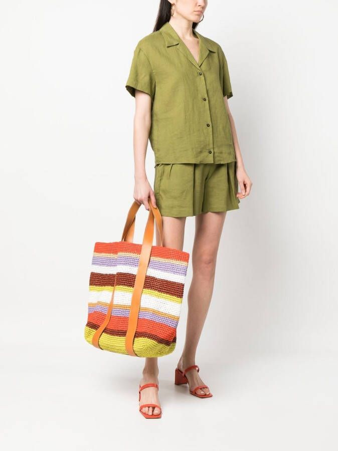 La DoubleJ Geweven shopper Bruin
