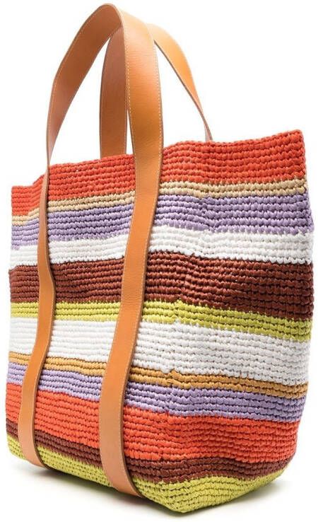 La DoubleJ Geweven shopper Bruin
