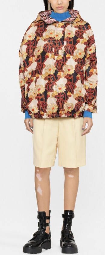 La DoubleJ Jas met bloemenprint Beige