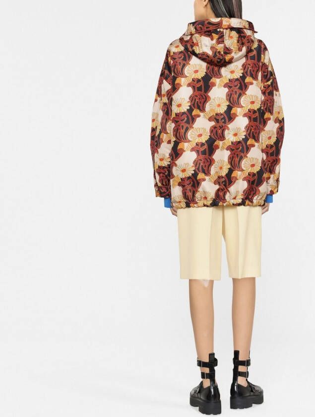 La DoubleJ Jas met bloemenprint Beige
