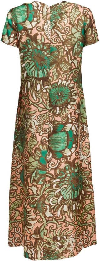 La DoubleJ Jurk met bloemenprint Beige