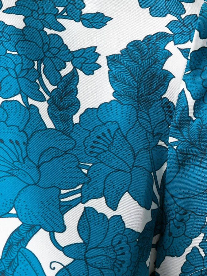 La DoubleJ Maxi-jurk met bloemenprint Blauw