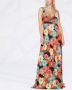 La DoubleJ Maxi-jurk met bloemenprint Zwart - Thumbnail 2