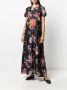 La DoubleJ Maxi-jurk met bloemenprint Zwart - Thumbnail 1