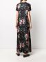 La DoubleJ Maxi-jurk met bloemenprint Zwart - Thumbnail 3