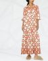 La DoubleJ Maxi-jurk met geometrische print Beige - Thumbnail 2
