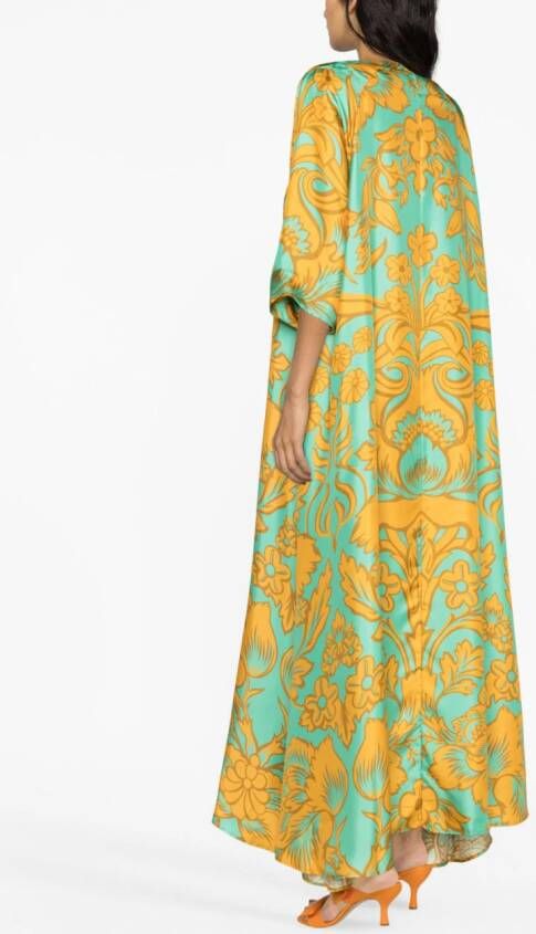 La DoubleJ Maxi-jurk met print Blauw