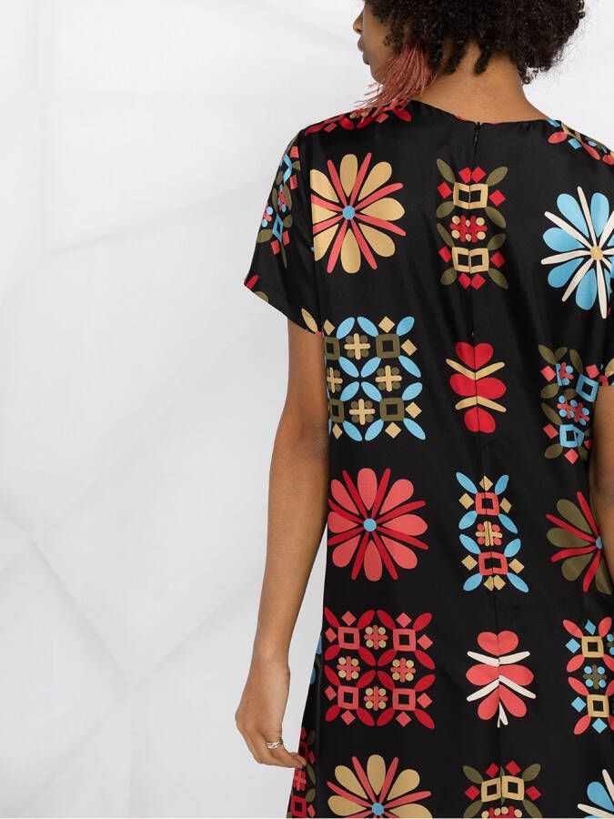 La DoubleJ Maxi-jurk met print Zwart